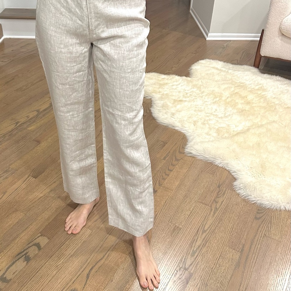 Reformation Cream High-Waisted Trousers - Picture 2 of 5